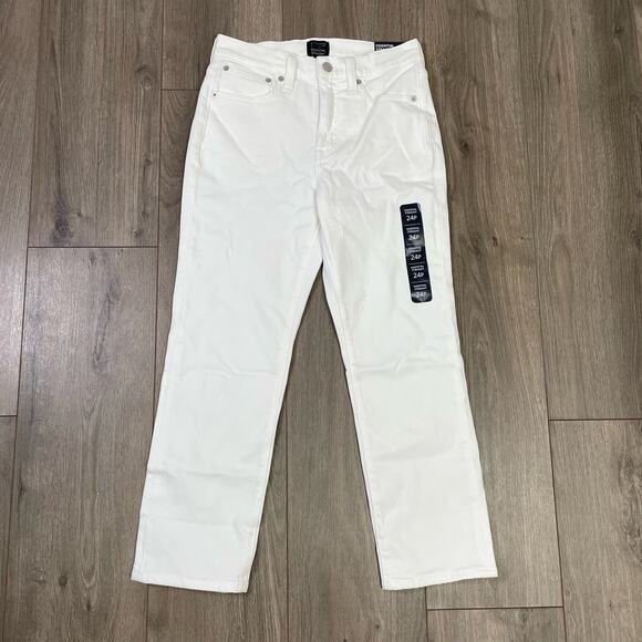 J Crew Essential Straight All Day Stretch Petite Jeans US Women's 24P New - Picture 2 of 5